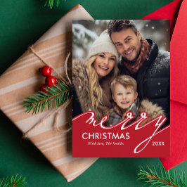 緑スタイリッシュ文字ハッピーホリデー シーズンカード