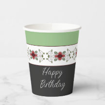 緑スタイリッシュ白黒