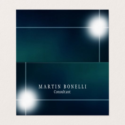 緑スタイリッシュ色の青のプレーン 名刺 (外部フラット)