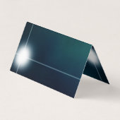 緑スタイリッシュ色の青のプレーン 名刺 (裏面)