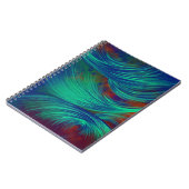 緑スタイリッシュ青抽象芸術羽 ノートブック (左側)