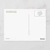 緑ステンドグラスのラクダのポストカード ポストカード (裏面)