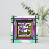 緑ステンドグラスクピンクデコバラカード シーズンカード (スタンド正面)