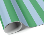 緑ストライプと水色の縦型のパターン ラッピングペーパー (ロールコーナー)