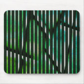 緑ストライプの汚れた抽象デザイン マウスパッド (正面)