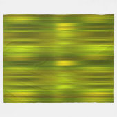 緑ストライプの フリースブランケット (正面(横))