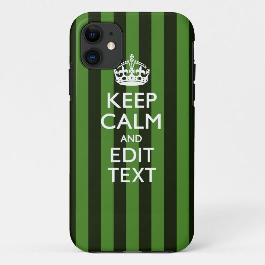 緑ストライプ色のデコ保ールでテキストを落ち着ける Case-Mate iPhoneケース (裏面)