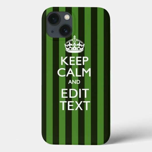 緑ストライプ色のデコ保ールでテキストを落ち着ける Case-Mate iPhoneケース (裏面)