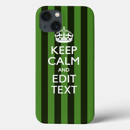 緑ストライプ色のデコ保ールでテキストを落ち着ける Case-Mate iPhoneケース (裏面)