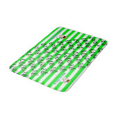 緑ストライプ色の目を見る浴室バスマット バスマット (アングル)