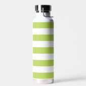 緑ストライプ色、白ストライプ色、パタストライプのーン ウォーターボトル (左面)