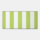 緑ストライプ色、白ストライプ色、パタストライプのーン デスクマット (正面)