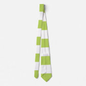 緑ストライプ色、白ストライプ色、パタストライプのーン ネクタイ (裏面)