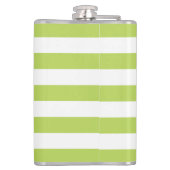緑ストライプ色、白ストライプ色、パタストライプのーン フラスク (裏面)