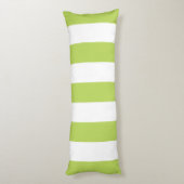緑ストライプ色、白ストライプ色、パタストライプのーン ボディピロー (裏面 (縦))