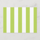 緑ストライプ色、白ストライプ色、パタストライプのーン ポストカード (正面)