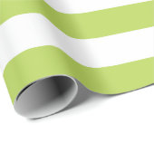 緑ストライプ色、白ストライプ色、パタストライプのーン ラッピングペーパー (ロールコーナー)