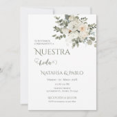 緑スペインのの結婚木 招待状 (正面)