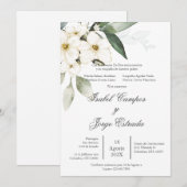 緑スペインの結婚式招待状 招待状 (正面/裏面)
