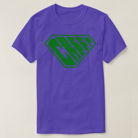 緑スーパー権限のある緑 Tシャツ (デザイン正面)