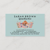 緑ソフトかわいいボクサー犬 名刺 (裏面)