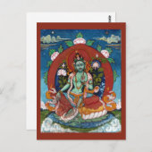 緑タラ・チベットの慈悲の女神 ポストカード (正面/裏面)