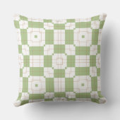 緑チェッカーボードグリッドパターンを使用 クッション (裏面)