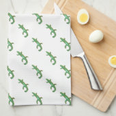 緑トカゲタオル キッチンタオル (四つ折り)