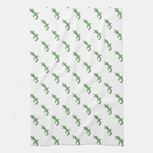 緑トカゲタオル キッチンタオル (縦)