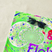 緑トリップ（幻覚体験）のようなファンキー ビーチタオル (インサイチュ)