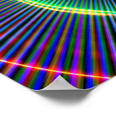 緑トリップ(幻覚体験)のような線 ポスター (角)