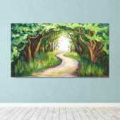 緑トンネル キャンバスプリント (インサイチュ (ウッドフロア))