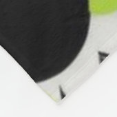 緑トーンと黒のコンテンポラリーデザイン フリースブランケット (角)