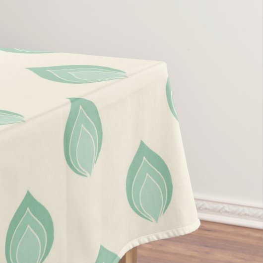 緑トーン抽象芸術花 テーブルクロス (インサイチュ)