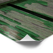 緑ドアの錆びたドアハンドル ポスター (コーナー)