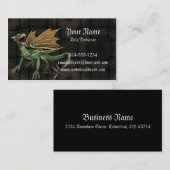 緑ドラゴンのファンタジーの名刺 名刺 (正面/裏面)