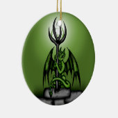 緑ドラゴン セラミックオーナメント (右)