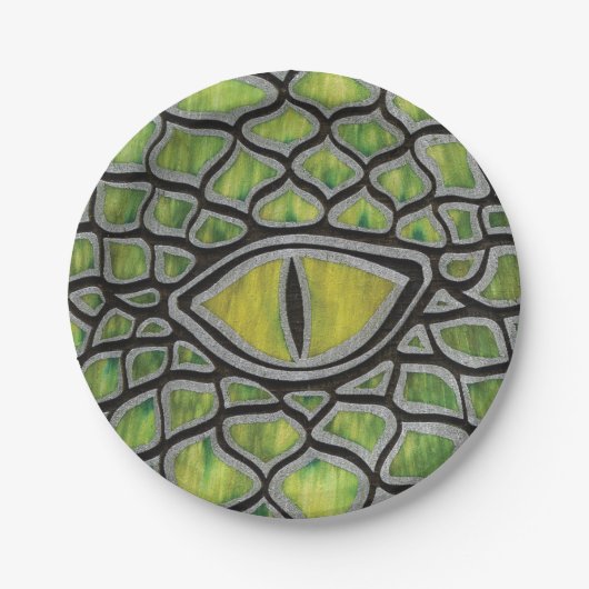 緑ドラゴン ペーパープレート (正面)