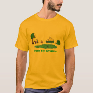 緑バスは長袖のワイシャツを冒険します Tシャツ