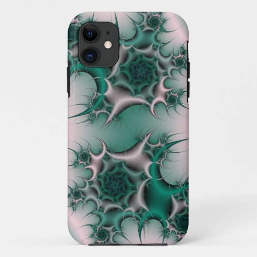 緑バラフラクタルiphoneケース Case-Mate iPhoneケース (裏面)