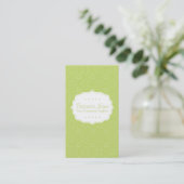 緑パターン名刺 名刺 (スタンド正面)