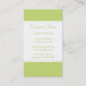 緑パターン名刺 名刺 (裏面)