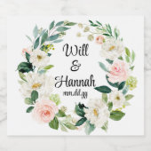 緑パーソナライズされたのウェディングレセプションシャンパン スパークリングワインラベル (シングルラベル)