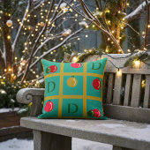 緑パーソナライズされたのクリスマス装飾広場 クッション