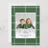 緑パーソナライズされたのメリークリスマス写真 招待状 (正面)
