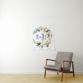 緑パーソナライズされたの結婚披露宴フォトブース タペストリー (インサイチュ)