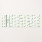 緑パーソナライズされたの葉パターン ヨガマット (正面(横))