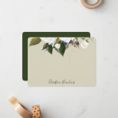 緑パーソナライズされたの葉水の色のセージ緑 ノートカード (正面/裏面インサイチュ)