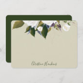 緑パーソナライズされたの葉水の色のセージ緑 ノートカード (正面/裏面)