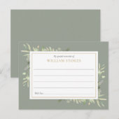 緑パーソナライズされたの葬儀共有Aメモリカード ポストカード (正面/裏面)